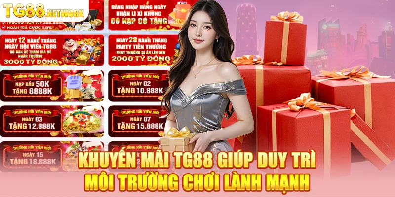 Khuyến mãi TG88 giúp duy trì môi trường chơi lành mạnh